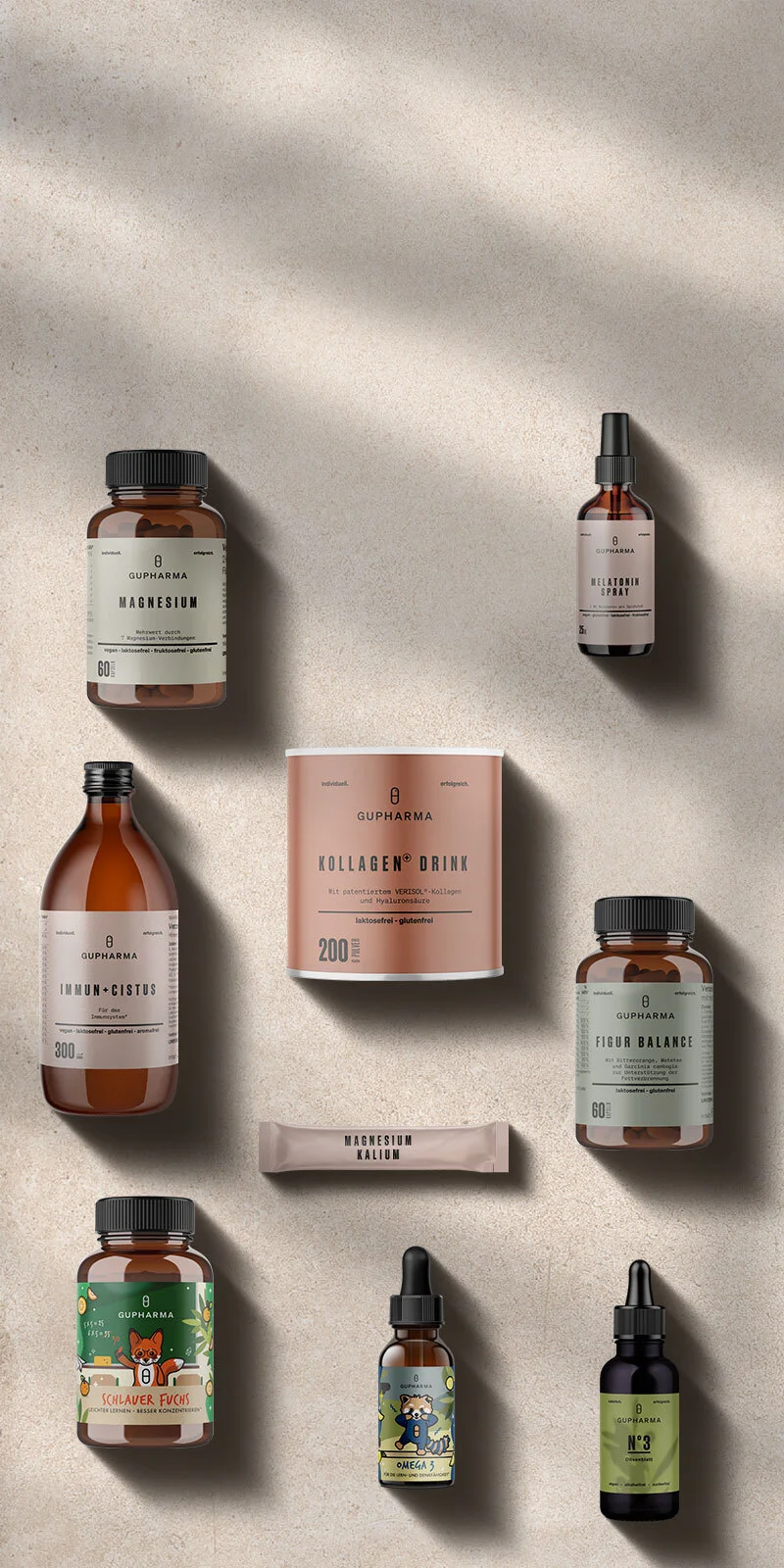 GUPHARMA Produktsortiment für Apotheken-Eigenmarke & Private Label